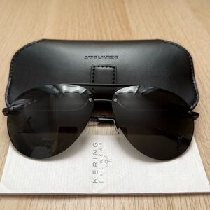 🕶️NEW Saint Laurent Black Aviator Sunglasses